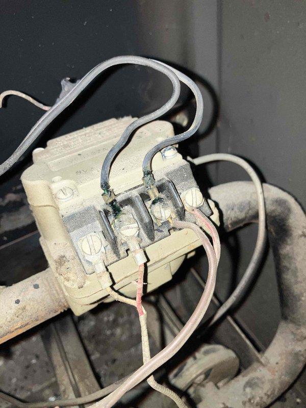 Responded to service call for non-functional HVAC system with history of flame rollout issues that damaged wiring. Upon inspection, found aging furnace with visible corrosion at electrical connection points and terminal blocks. Determined complete system replacement necessary due to safety concerns and extensive damage to electrical components. Prepared comprehensive replacement quote for customer consideration.
