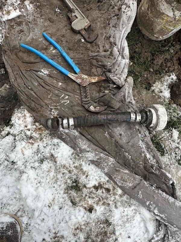 Completed repair work on lift station discharge according to approved quote. Excavated the area to access and replace damaged pipe fitting that was causing water leakage. Documented the repair process with photographs to provide evidence of pre-existing installation issues for customer's documentation with builder.