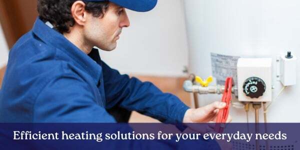 Church team member working on a new water heater unit