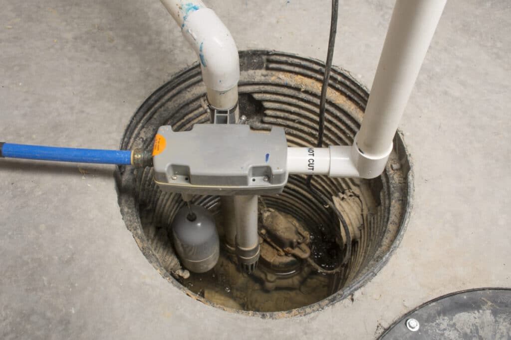 pump system open for repair