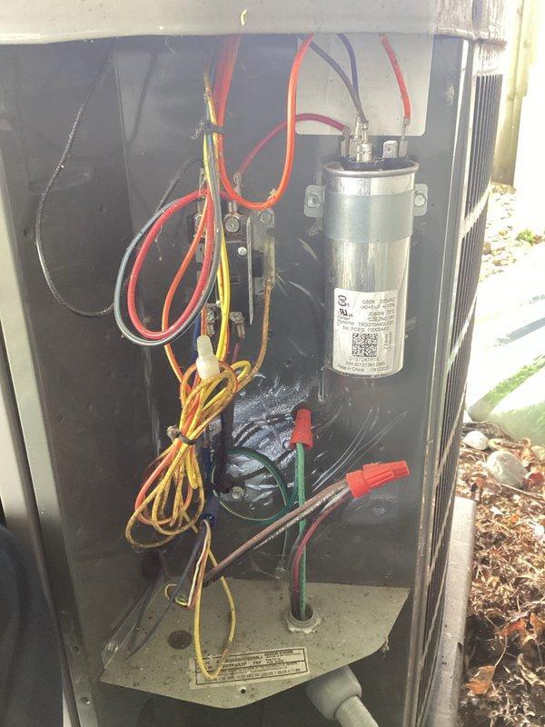 Completed scheduled air conditioning maintenance service per membership agreement. Performed comprehensive inspection of outdoor condensing unit, including electrical compartment evaluation where capacitor, contactors, and all wire connections were examined and found to be in proper working condition. Unit operating within normal parameters with all components functioning as designed.