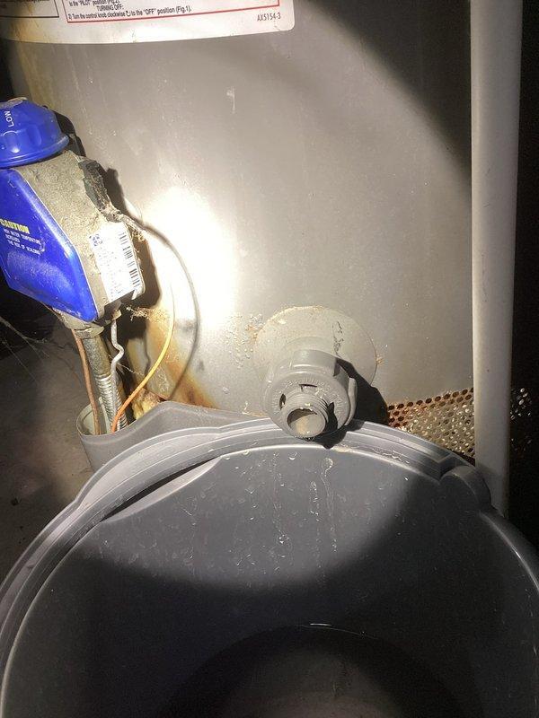 Installed customer-supplied tanked water heater that was previously non-functional. Inspected existing ventilation system and connections, noting some corrosion around connection points and dust accumulation on ductwork. Successfully completed installation with all proper connections to ensure safe and efficient operation.